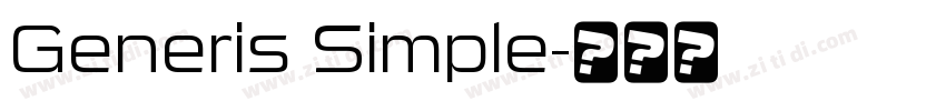 Generis Simple字体转换